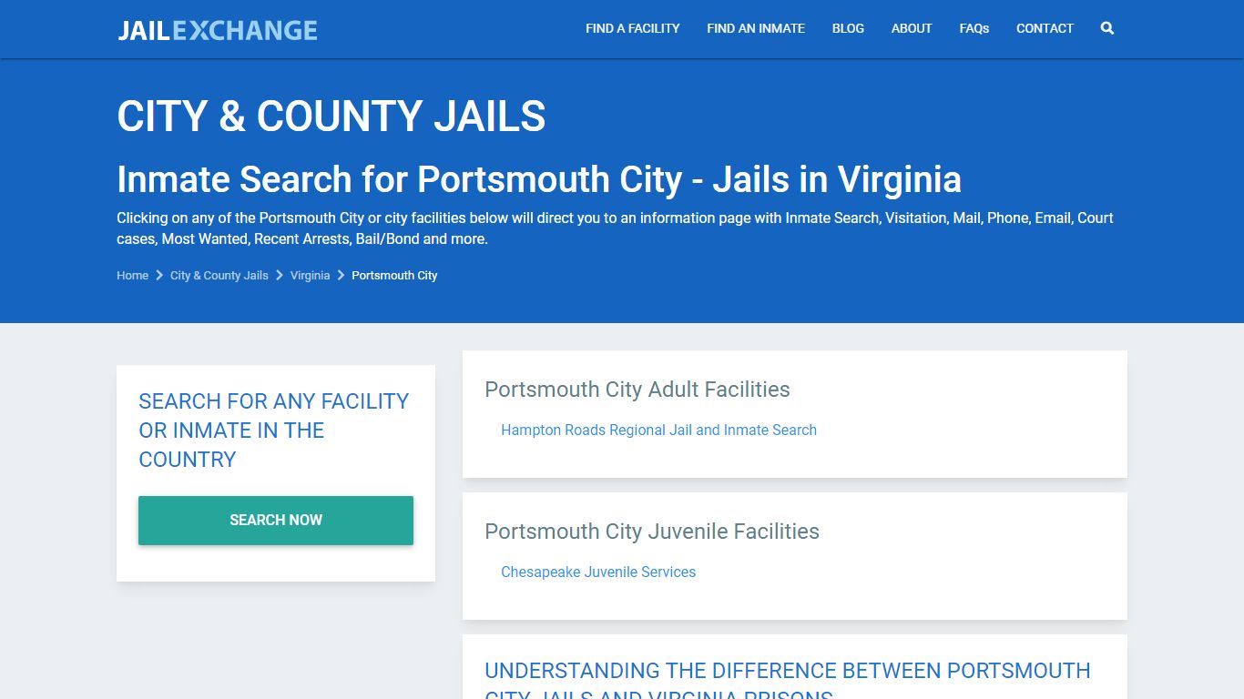 Portsmouth city Jail Inmates | Arrests | Mugshots | VA
